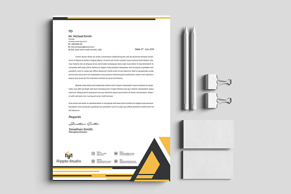 Modern Corporate Identity Template in Stationery Templates - product preview 7
