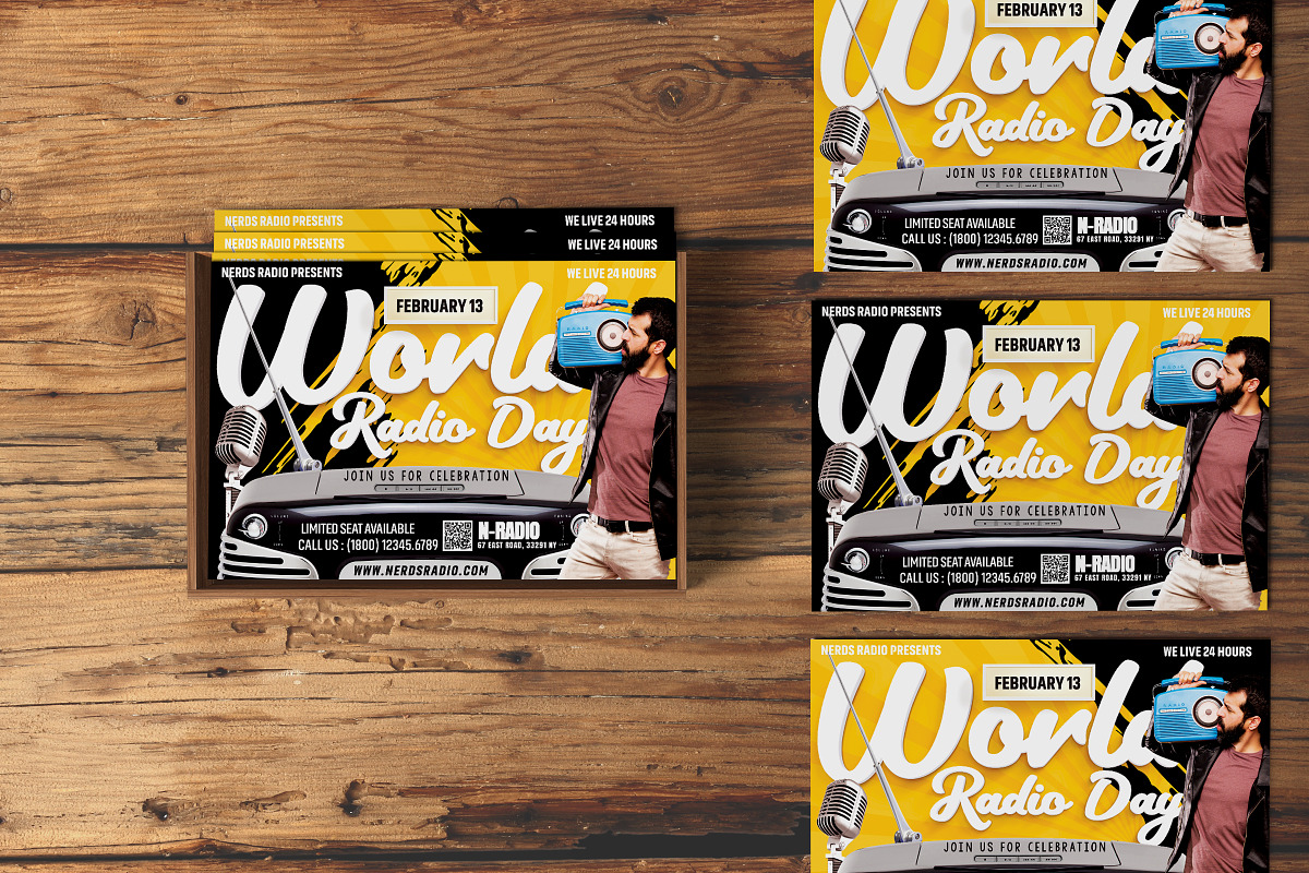 World Radio Day Flyer in Flyer Templates - product preview 8