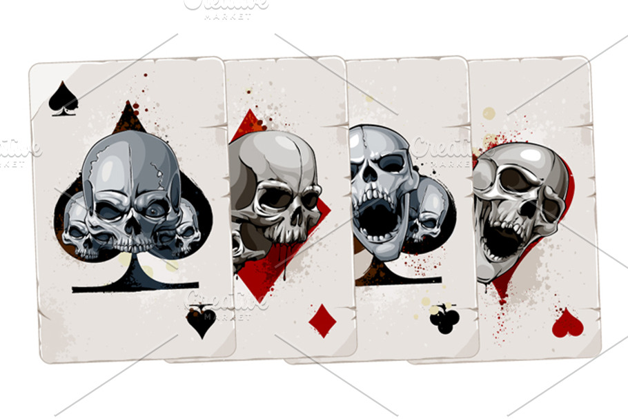 Cards with Skulls in Illustrations - product preview 8