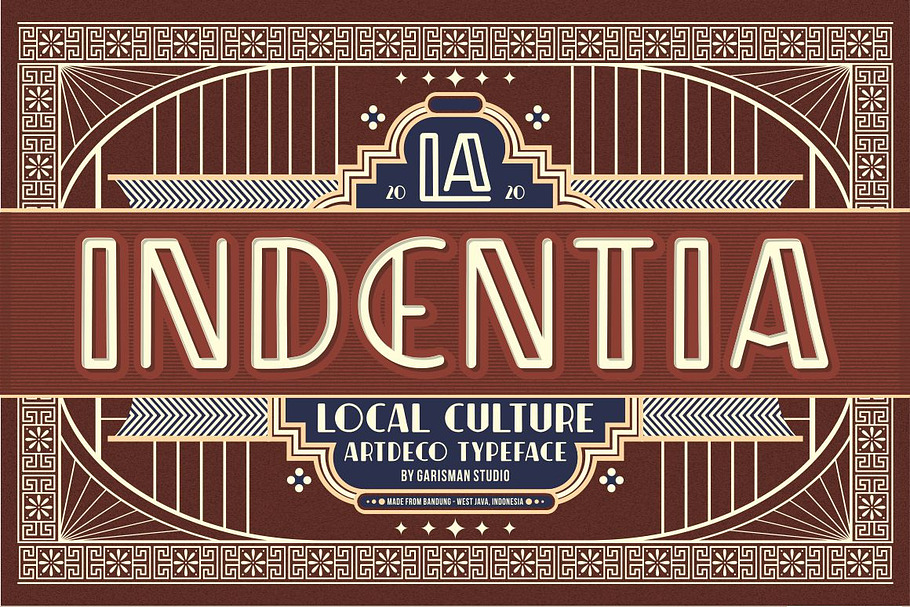 Indentia - Art Deco Typeface