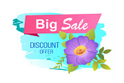Big Sale Discount Label with Purple