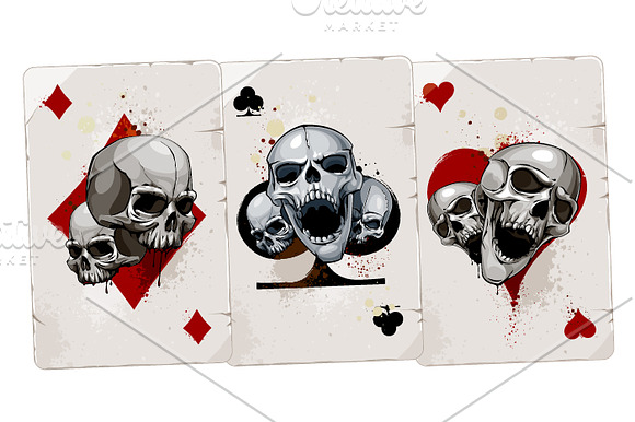 Cards with Skulls in Illustrations - product preview 1