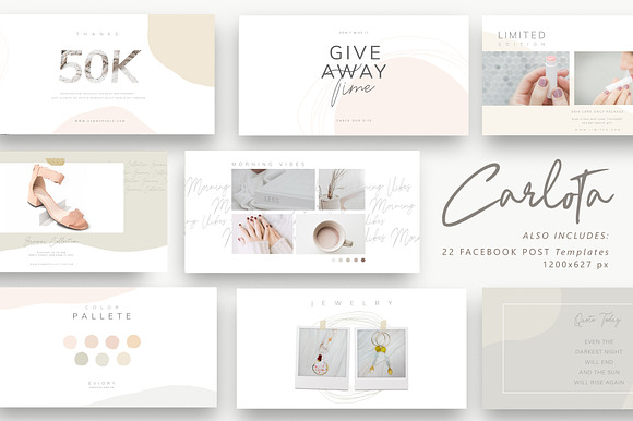 PS & CANVA Carlota - Social Media in Instagram Templates - product preview 12