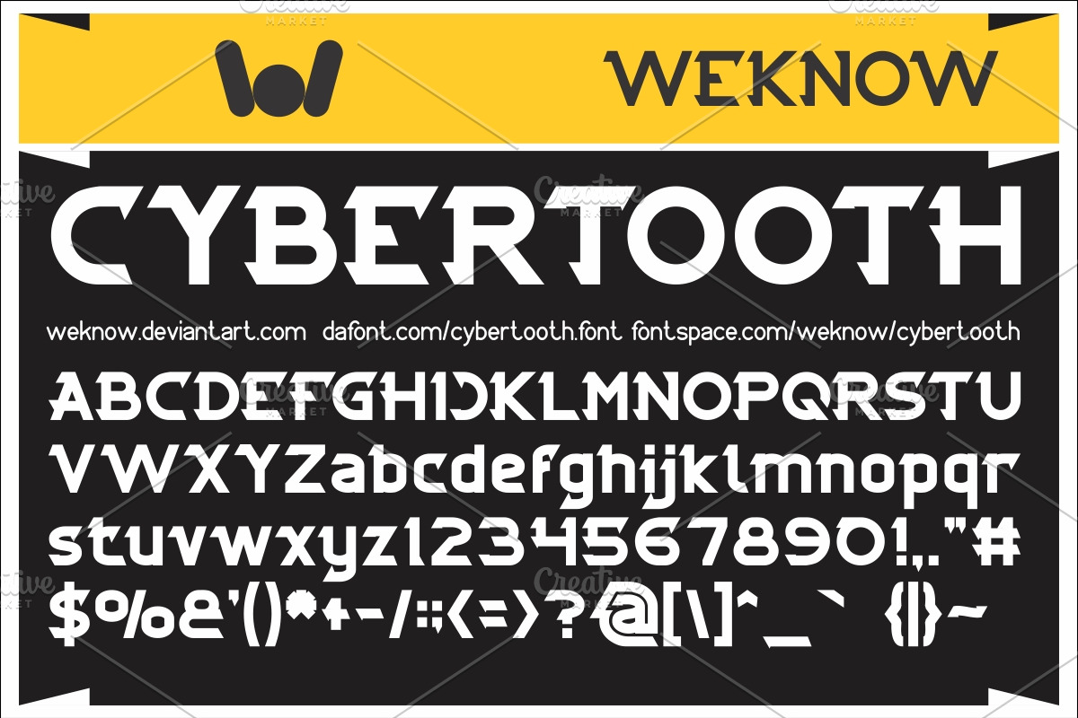 cybertooth font in Display Fonts - product preview 8