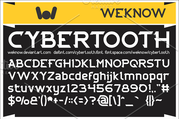 cybertooth font in Display Fonts - product preview 1