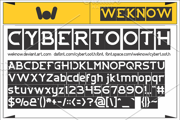 cybertooth font in Display Fonts - product preview 3