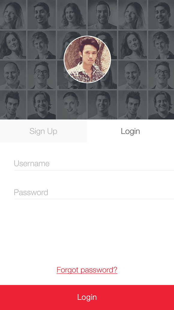 SignUp / Login - Mobile Form UI kit in UI Kits and Libraries - product preview 6