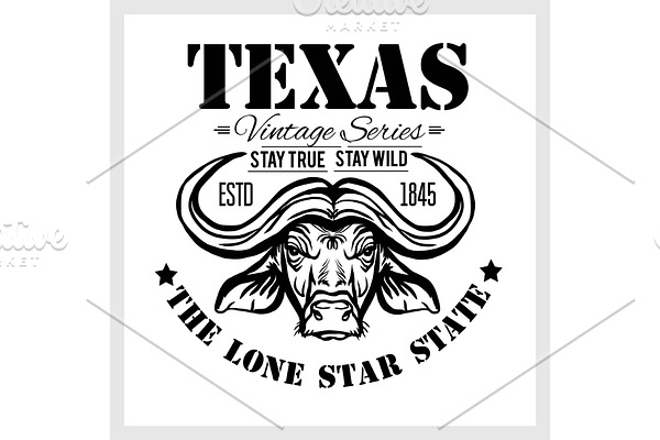 Texas - vintage typography with a