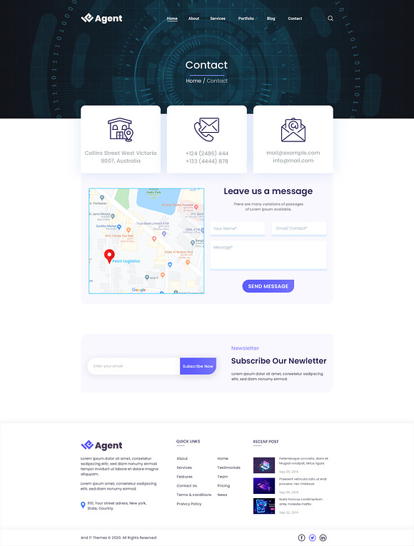 weAgent Digital Agency PSD Template in Landing Page Templates - product preview 7