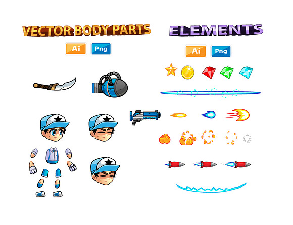 Niel 2D Game Character Sprites in Illustrations - product preview 1