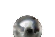 Realistic glossy steel ball