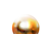 Realistic glossy gold sphere