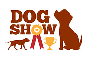 Dog Show Advertising Card, Brown