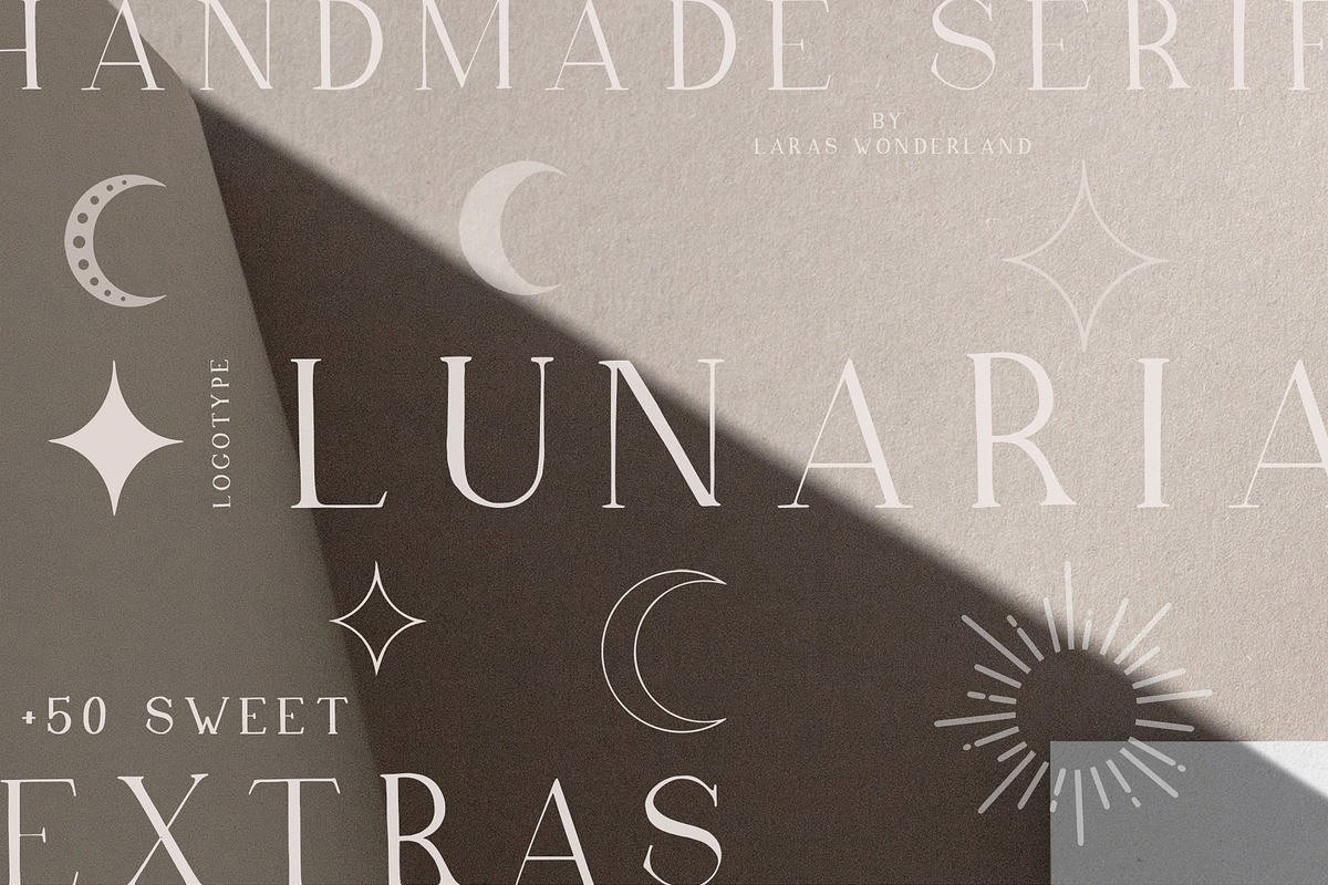 Lunaria - Handmade Serif Font in Display Fonts - product preview 8