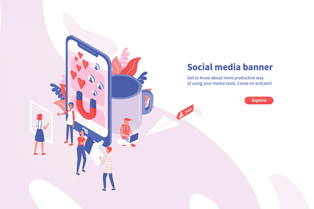 Social media concept in Illustrations - product preview 8