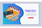 Keyboard musical instruments shop