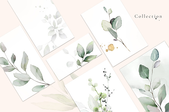Watercolor & Gold Leaves Collection in Illustrations - product preview 15