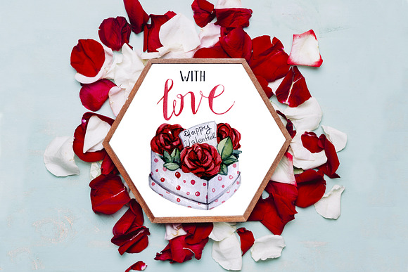 Watercolor Valentine collection in Illustrations - product preview 8