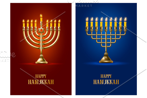 Happy Hanukkah set in Illustrations - product preview 1
