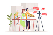 Food and cooking blog illustration