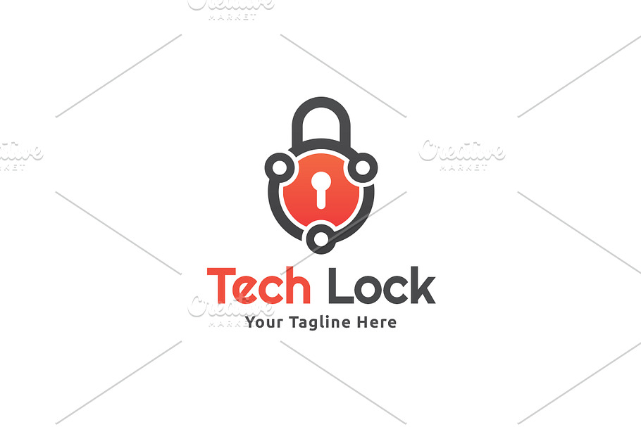 Tech Lock Logo in Logo Templates - product preview 8