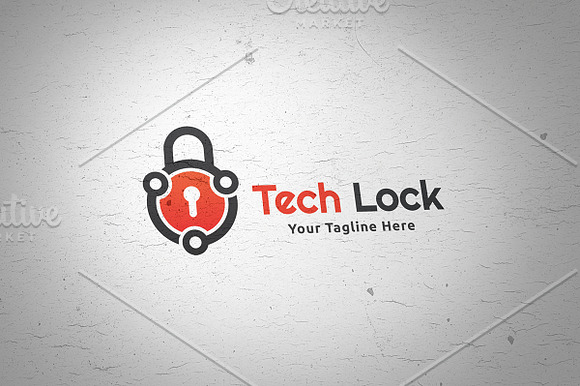 Tech Lock Logo in Logo Templates - product preview 2