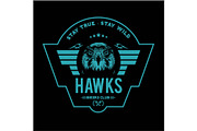 Hawks head logo Template, Hawk