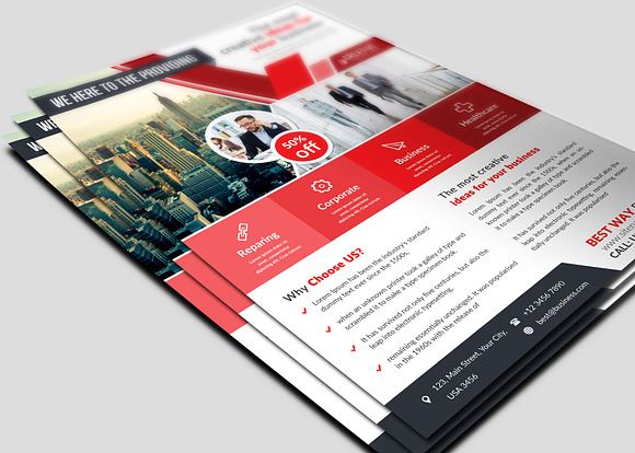 Corporate Business Flyer & Postcard in Flyer Templates - product preview 2