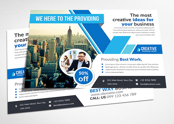 Corporate Business Flyer & Postcard in Flyer Templates - product preview 4