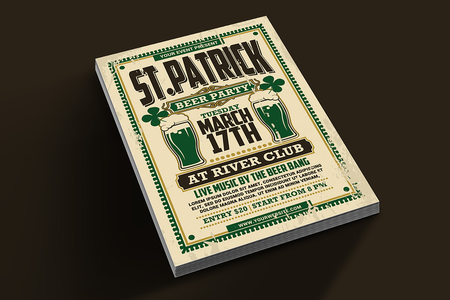 St Patricks Day Beer Party in Flyer Templates - product preview 8