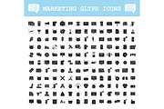 Marketing glyph icons big set
