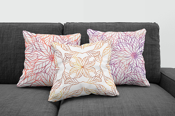 Colorful leaves patterns mini-set in Patterns - product preview 3