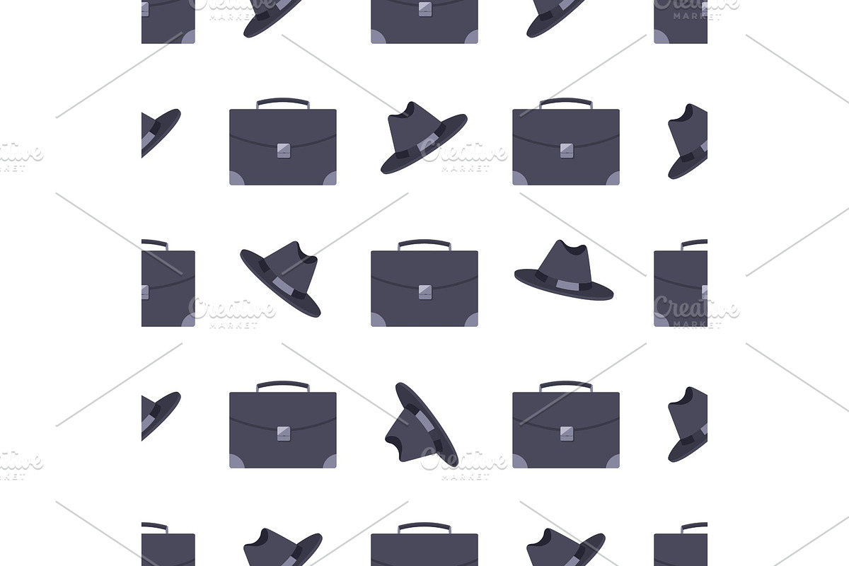 Suitcase and Black Hat Pattern in Objects - product preview 8