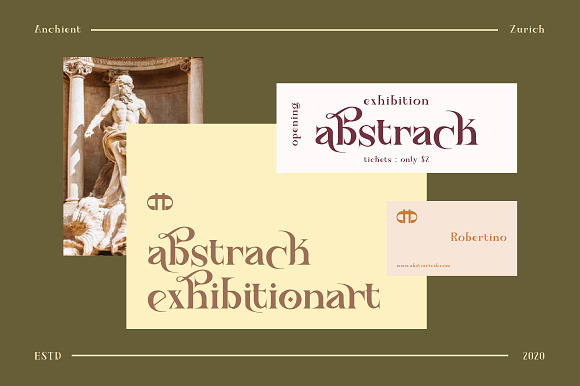 Ancient Zurich - Elegant Serif Logo in Display Fonts - product preview 8