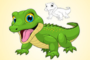 Funny crocodile baby