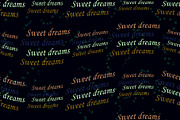 Sweet Dreams Phrase Motif Typographi