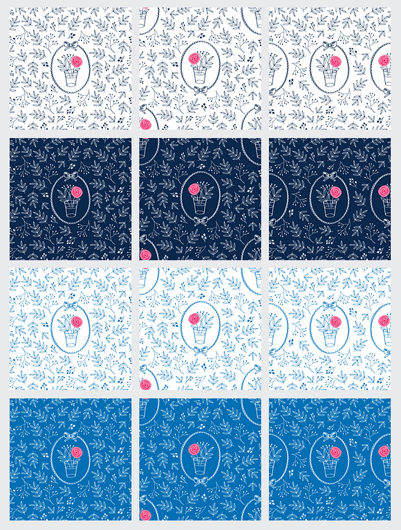 Seamless Floral Patterns in Patterns - product preview 6