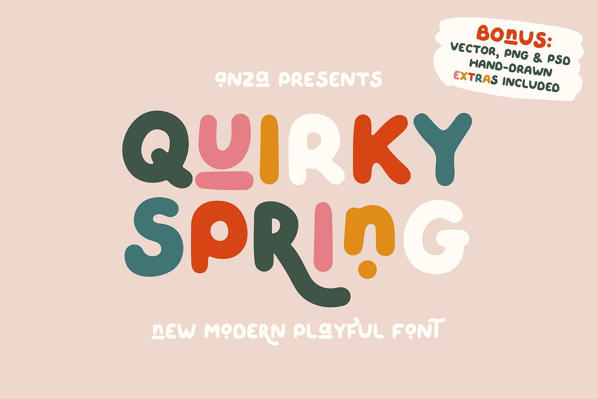 QUIRKY SPRING Playful Font Family in Display Fonts - product preview 8