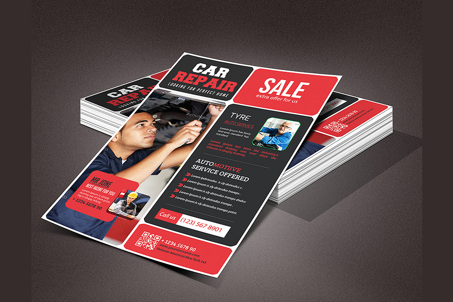 Car Repair Flyer Template in Flyer Templates - product preview 8