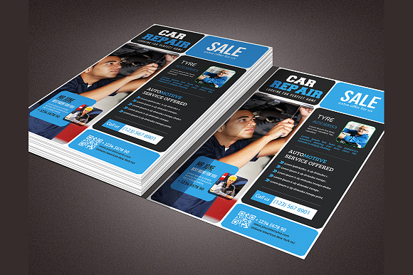 Car Repair Flyer Template in Flyer Templates - product preview 1