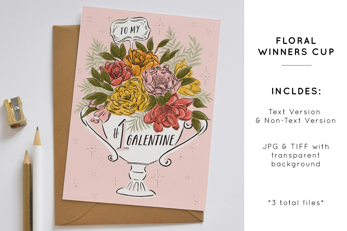 Floral Loving Cup in Illustrations - product preview 8