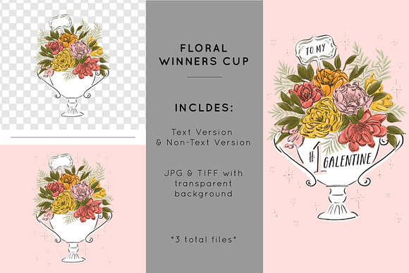 Floral Loving Cup in Illustrations - product preview 1