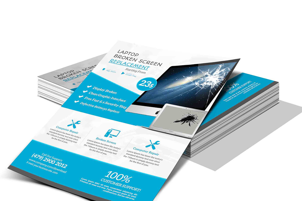 Computer & Mob Repairing Fyer in Flyer Templates - product preview 8