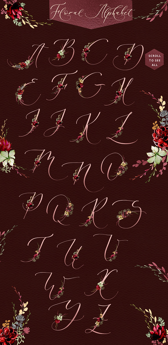 Rustic floral wedding graphic &fonts in Wedding Templates - product preview 14