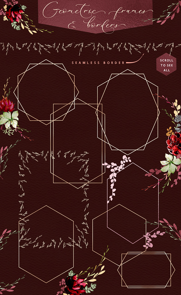 Rustic floral wedding graphic &fonts in Wedding Templates - product preview 17