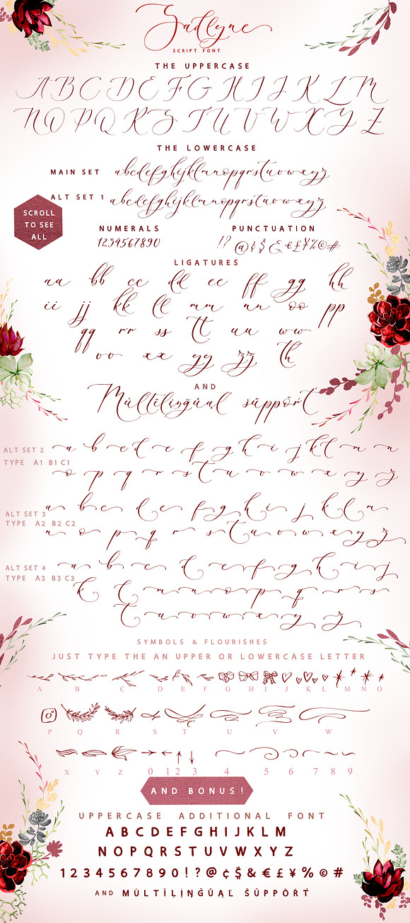 Rustic floral wedding graphic &fonts in Wedding Templates - product preview 18