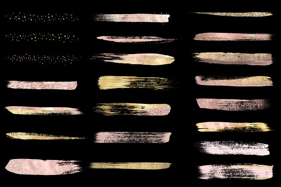 Blush and Gold Brush Strokes in Objects - product preview 1