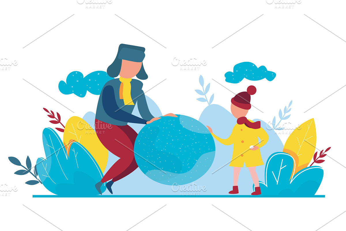 Winter holidays outdoor activities in Illustrations - product preview 8
