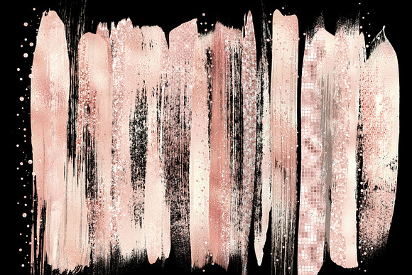 Blush Paint Strokes Clipart in Illustrations - product preview 1
