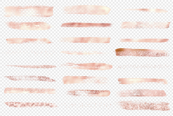 Blush Paint Strokes Clipart in Illustrations - product preview 2